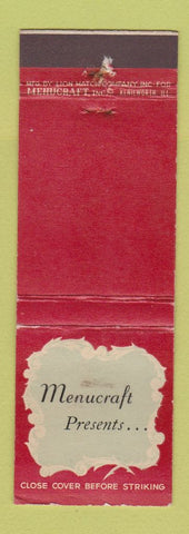 Matchbook Cover - Menucraft Matches Kenilworth IL WEAR
