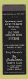 Matchbook Cover - Ruby Hanson's La Parisienne Super Club Topeka KS