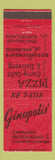 Matchbook Cover - Ginopolis' Italian Restaurant Redford MI pizza