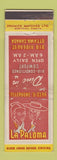 Matchbook Cover - La Paloma Restaurant Ottawa ON