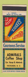 Matchbook Cover - Admirals Coffee Shop Victoria BC
