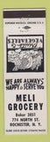 Matchbook Cover - Meli Grocery Rochester NY