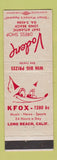 Matchbook Cover - Vodene Dress Shop KFOX Radio Long Beach CA
