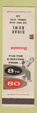 Matchbook Cover - Brunswick Bowling Dinah Bowl Vernal UT