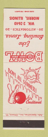 Matchbook Cover - Echo Bowling Lanes Morris IL