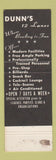 Matchbook Cover - Dunn's Lanes Bowling Fostoria OH