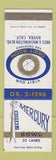 Matchbook Cover - Mercury Bowling Lanes Riviera CA Orbit Room