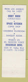 Matchbook Cover - Mercury Bowling Lanes Riviera CA Orbit Room