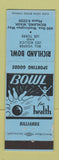 Matchbook Cover - Richland Bowling billiards Richland WA WEAR