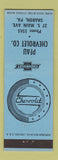 Matchbook Cover - Peru Chevrolet Sharon PA