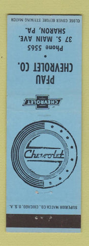 Matchbook Cover - Peru Chevrolet Sharon PA