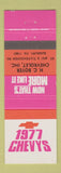 Matchbook Cover - 1977 Chevrolet HC Boyer Sunbury PA