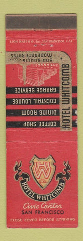 Matchbook Cover - Hotel Whitcomb San Francisco CA