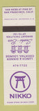 Matchbook Cover - Nikko Japanese Restaurant San Francisco CA