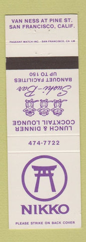 Matchbook Cover - Nikko Japanese Restaurant San Francisco CA