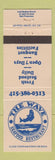 Matchbook Cover - The Wave Seafood Restaurant San Francisco CA