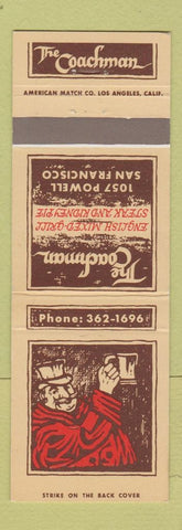 Matchbook Cover - The Coachman San Francisco CA restaurant