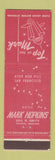 Matchbook Cover - Mark Hopkins Hotel San Francisco CA