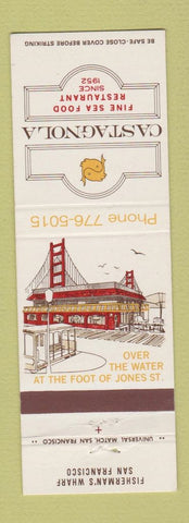 Matchbook Cover - Castagnola Restaurant San Francisco CA