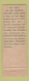 Matchbook Cover - Presidio Officers' Open Mess San Francisco CA