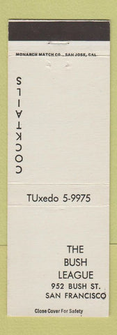 Matchbook Cover - The Bush League San Francisco CA
