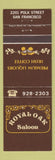 Matchbook Cover - Royal Oak Saloon San Francisco CA