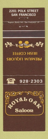 Matchbook Cover - Royal Oak Saloon San Francisco CA