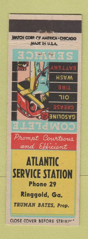 Matchbook Cover - Atlantic oil gas Ringgold GA