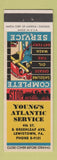 Matchbook Cover - Young's Atlantic oil gas Lewistown PA