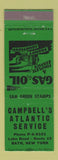 Matchbook Cover - Campbell's Atlantic oil gas Bath NY