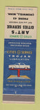 Matchbook Cover - Cities oil gas Art's Cromwell MN low phone #