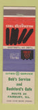 Matchbook Cover - Cities oil gas Bob's Bashford's Cafe Fairbury IL