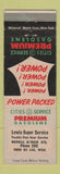 Matchbook Cover - Cities oil gas Lewis Fond Du Lac WI