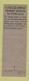 Matchbook Cover - Cities oil gas Lewis Fond Du Lac WI