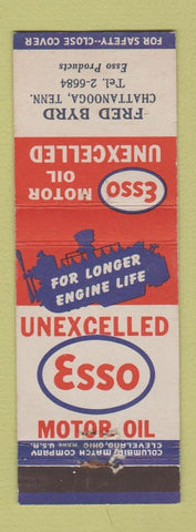 Matchbook Cover - Esso oil gas Fred Byrd Chattanooga TN