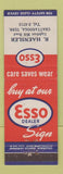 Matchbook Cover - Esso oil gas R Haensler Chattanooga TN