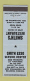 Matchbook Cover - Smith's Restaurant Esso oil gas Roanoke VA WEAR