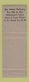 Matchbook Cover - Smith's Restaurant Esso oil gas Roanoke VA WEAR