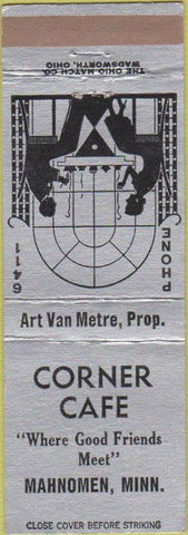 Matchbook Cover - Corner Cafe Mahnomen MN