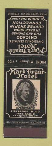 Matchbook Cover - Mark Twain Hotel Chicago IL