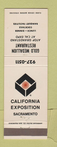 Matchbook Cover - Gold Medallion Restaurant Sacramento CA Expo