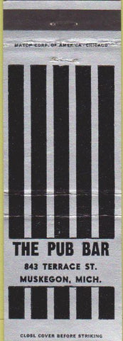 Matchbook Cover - The Pub Bar Muskegon MI