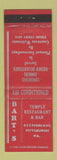Matchbook Cover - Bart's Temple Restaurant Pittsburgh PA