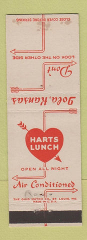 Matchbook Cover - Hart's Lunch Iola KS