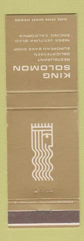 Matchbook Cover - King Solomon Restaurant Deli Encino CA