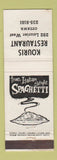 Matchbook Cover - Kouris Restaurant Ottawa ON