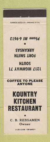 Matchbook Cover - Kountry Kitchen Restaurant Fort Smith AR