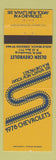 Matchbook Cover - 1978 Chevrolet Olsen Gold Beach OR