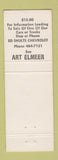 Matchbook Cover - Ed Shults Chevrolet Jamestown NY Art Elmeer
