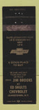 Matchbook Cover - Ed Shults Chevrolet Jamestown NY Jim Brooks WEAR